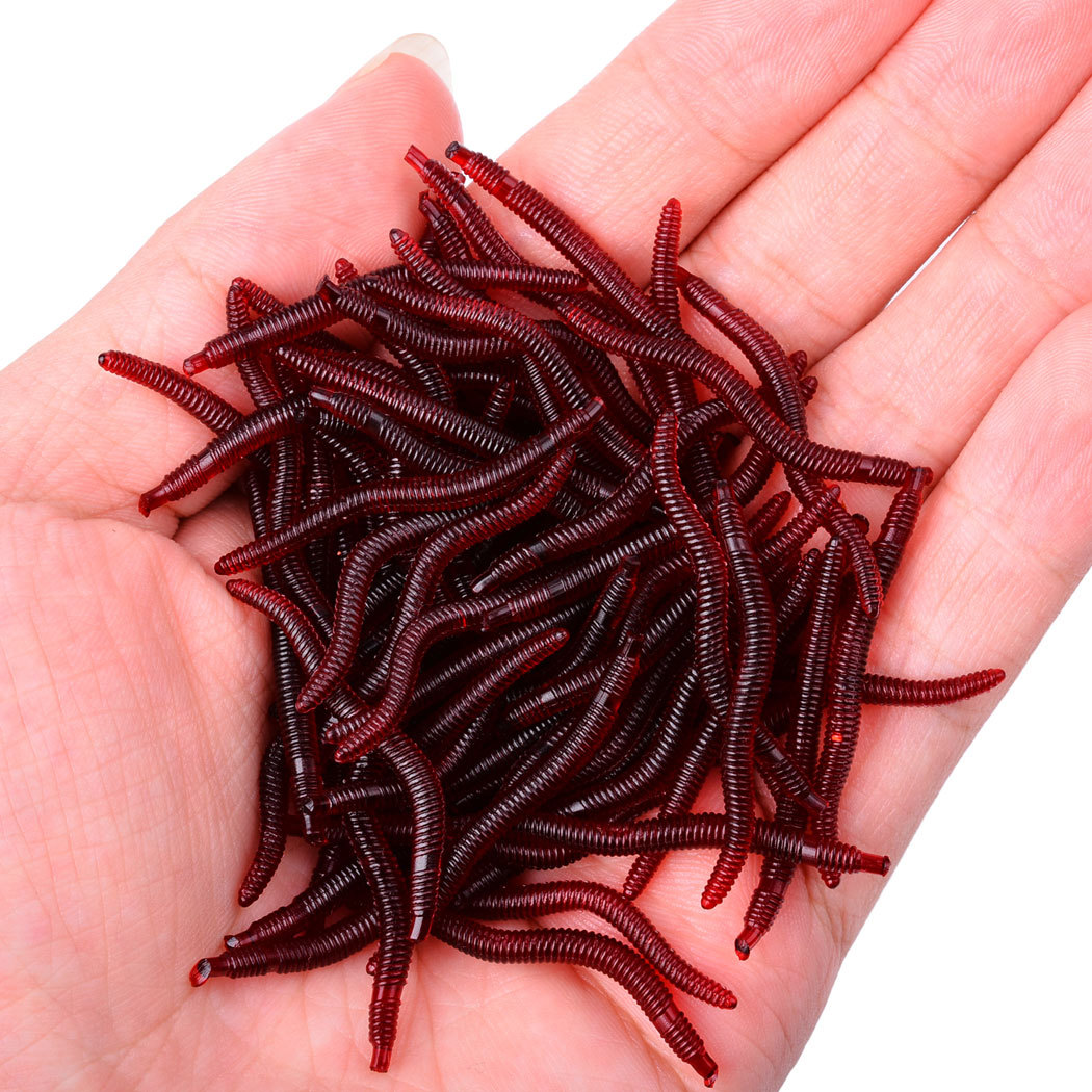 Aglaonema Red - 20PCS-100PCS 3.5cm 0.15g Soft Lure Bass