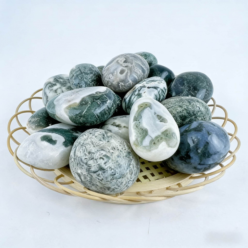 Natural Moss Agate Crushed Sto - Echeveria Succulent review and price