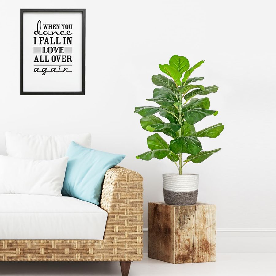 Artificial Fiddle Leaf Fig Tre - Ficus Lyrata Tree review and price