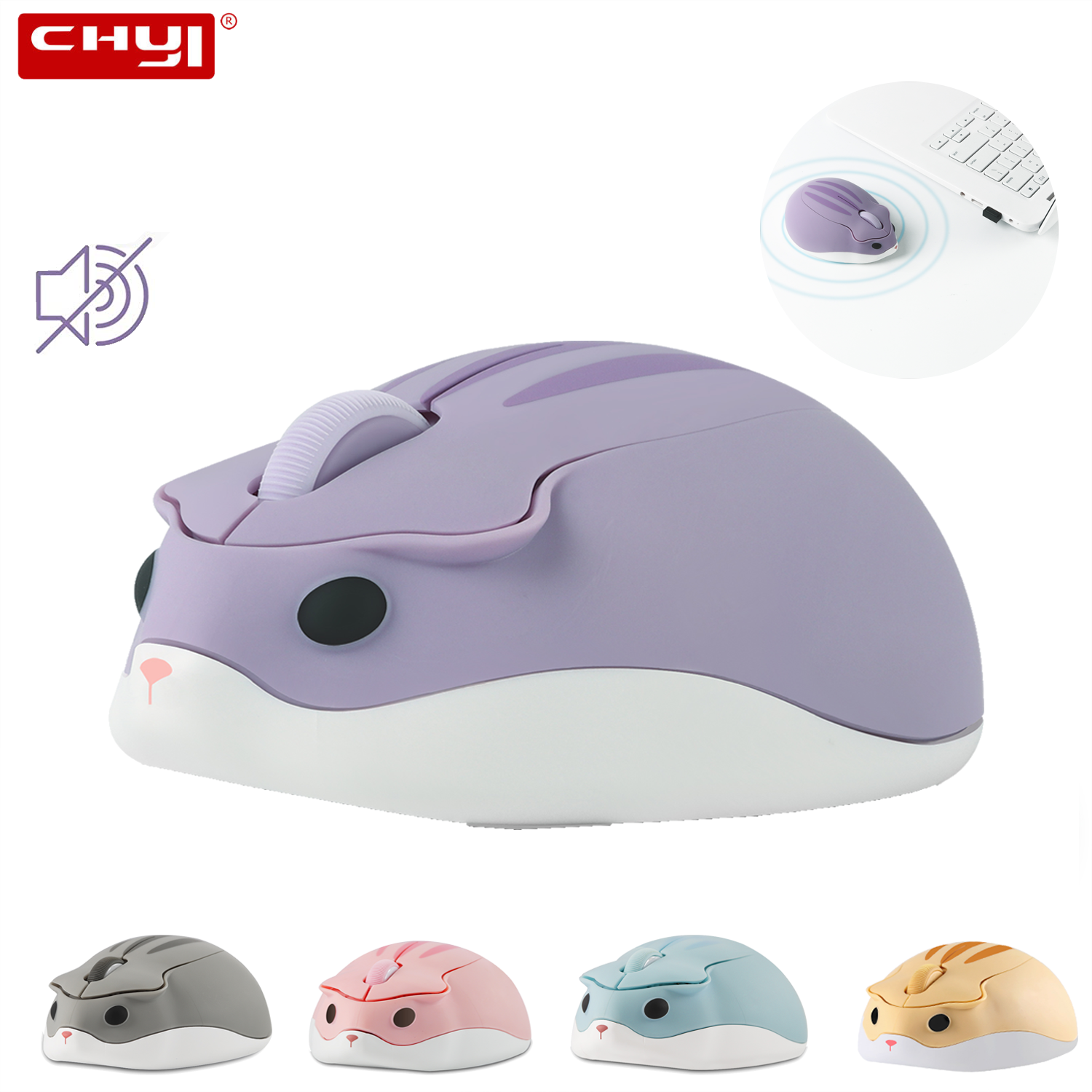 2.4G Wireless Mouse Purple Ham - Tradescantia Purple review and price