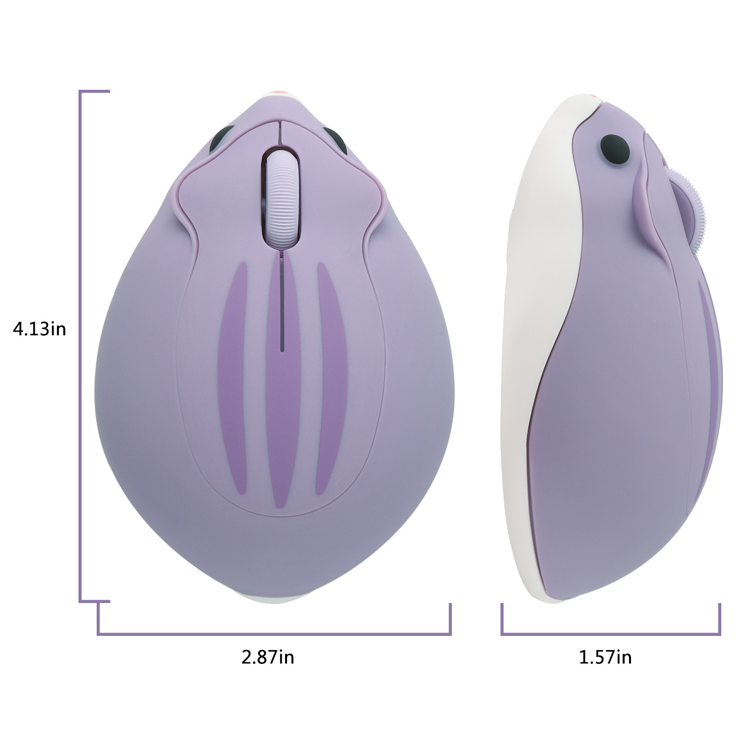 2.4G Wireless Mouse Purple Ham - Tradescantia Purple review and price