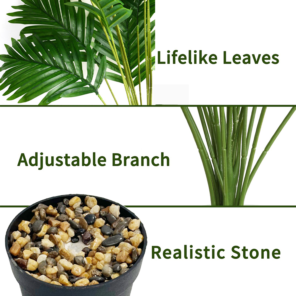 24 Leaves Areca Palm Artificia - Dracaena Marginata review and price