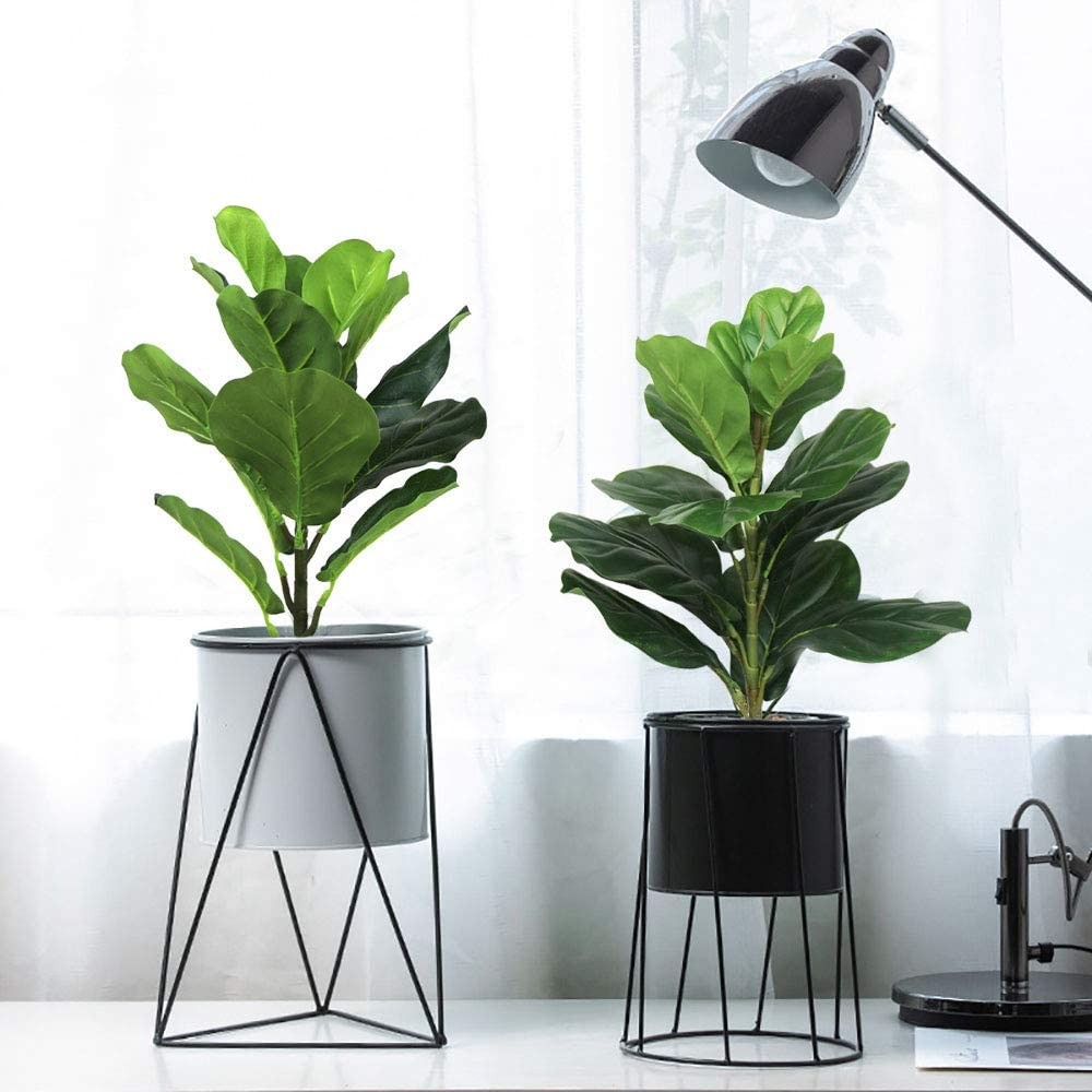 Large Artificial Fiddle Leaves - Ficus Lyrata Tree review and price