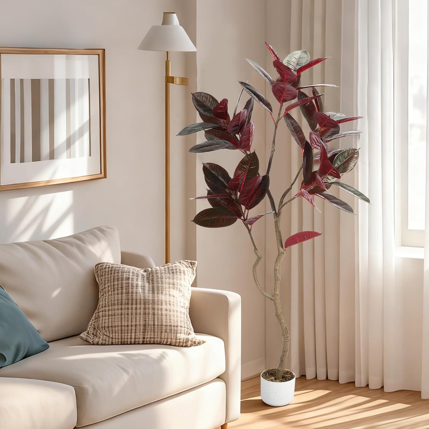 Artificial Fiddle Leaf Fig Tre - Ficus Lyrata Tree review and price