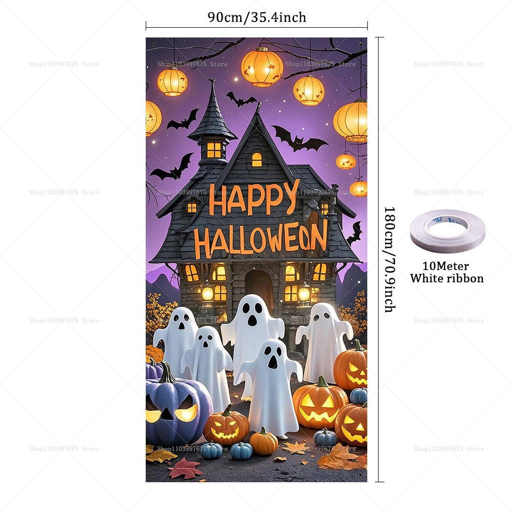 Happy Halloween Door Banner Ev - Spider Plant Hanging review and price