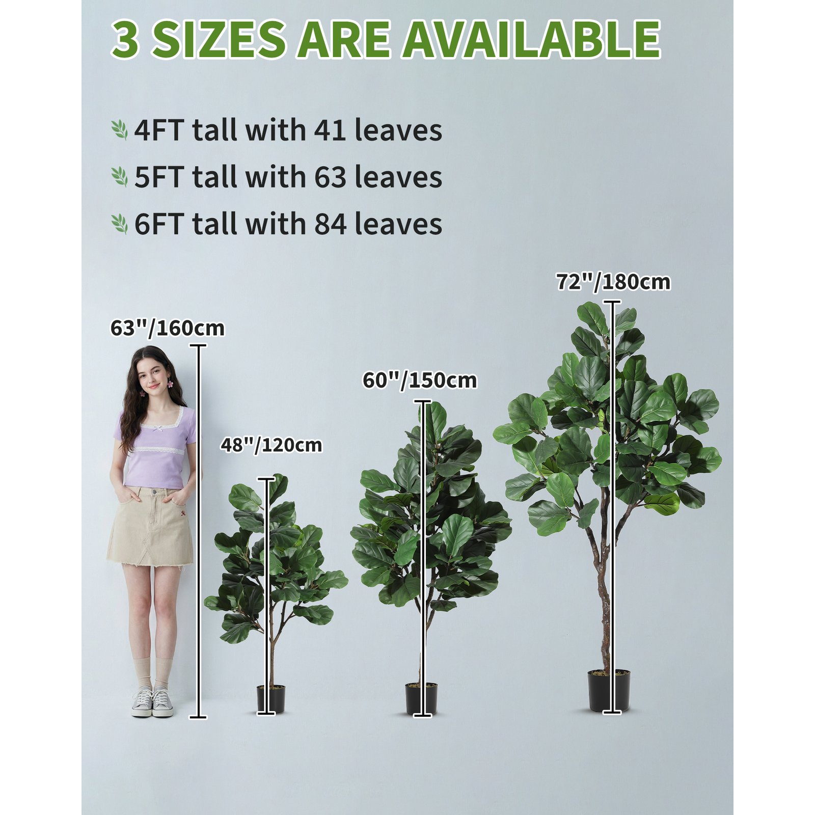 Artificial Fiddle Leaf Fig Tre - Ficus Lyrata Tree review and price
