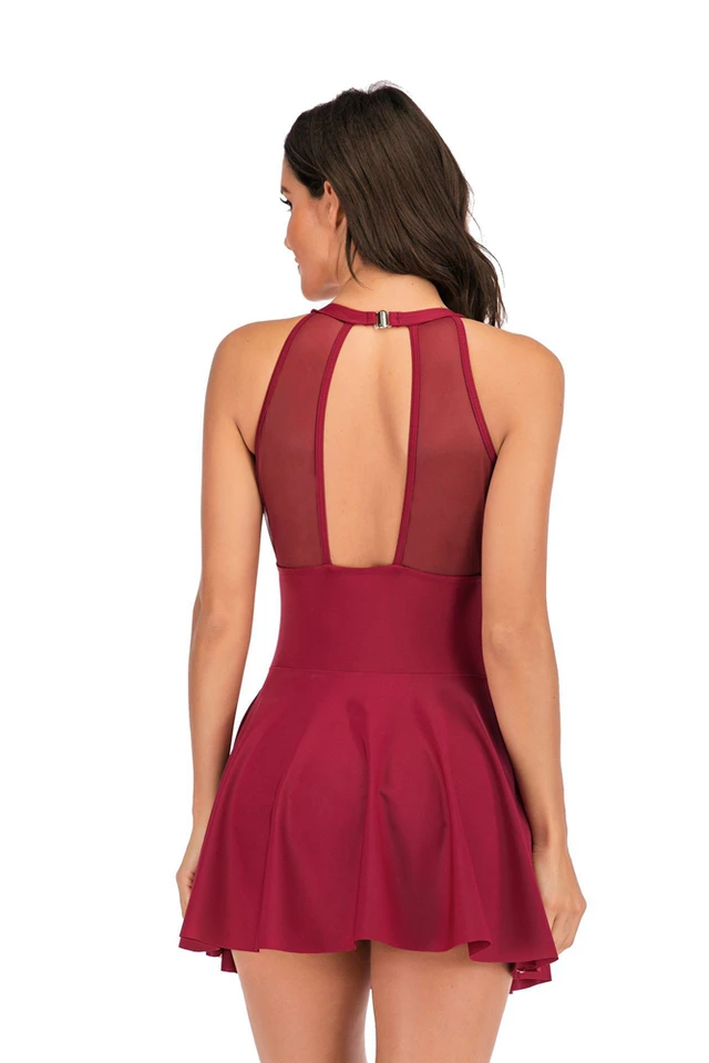 Women SwimdrWith Shorts Sexy H - Aglaonema Red review and price