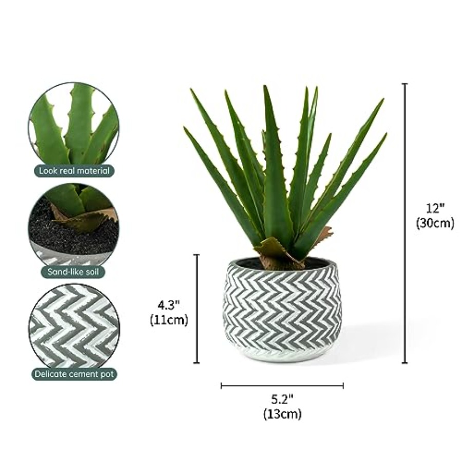 12 Artificial Aloe Vera Potted - Aloe Vera Pot review and price