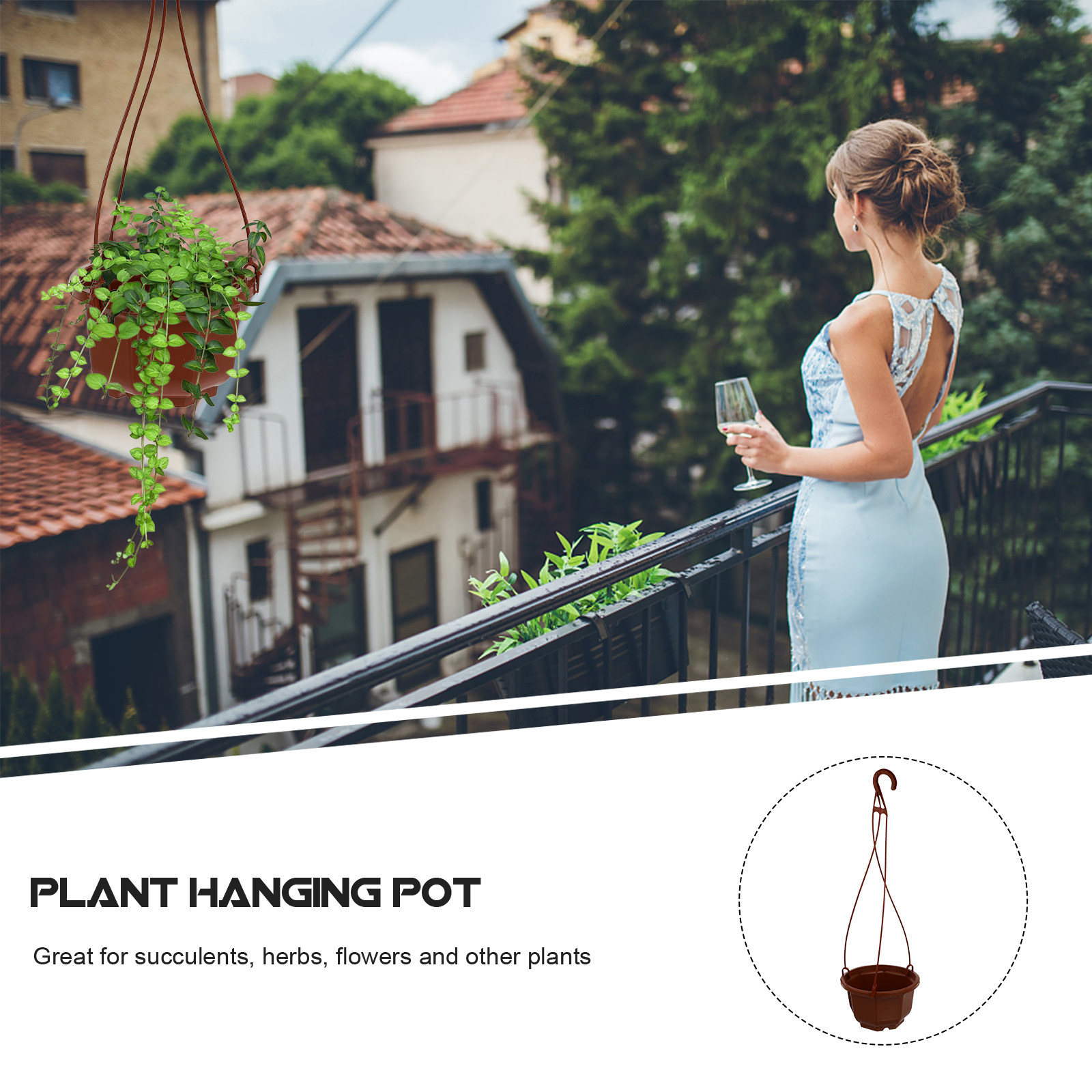 6Sets Hanging Flowerpot Lightw - Spider Plant Hanging review and price