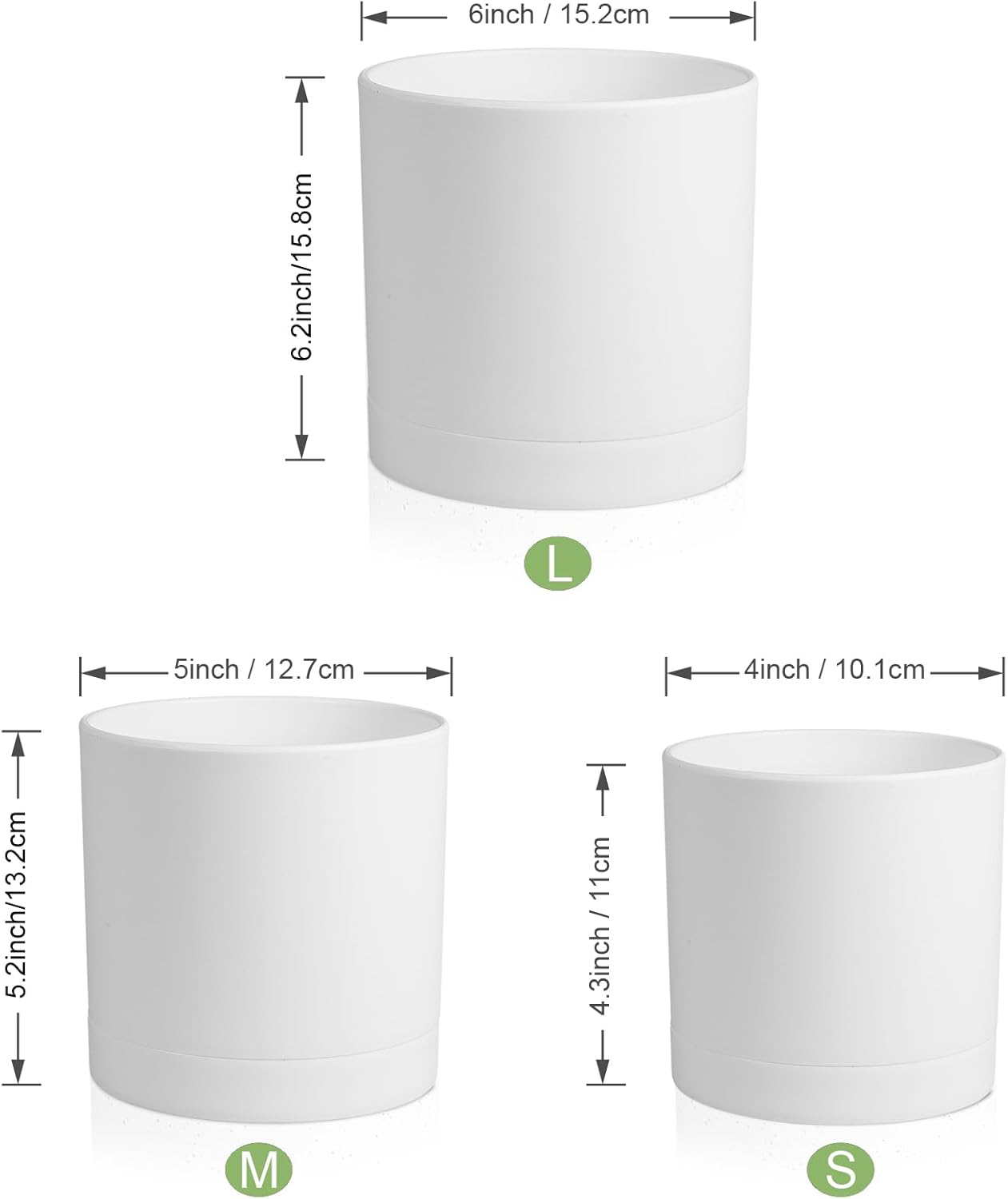 3-Pack Cylinder Flower Pots wi - Aloe Vera Pot review and price