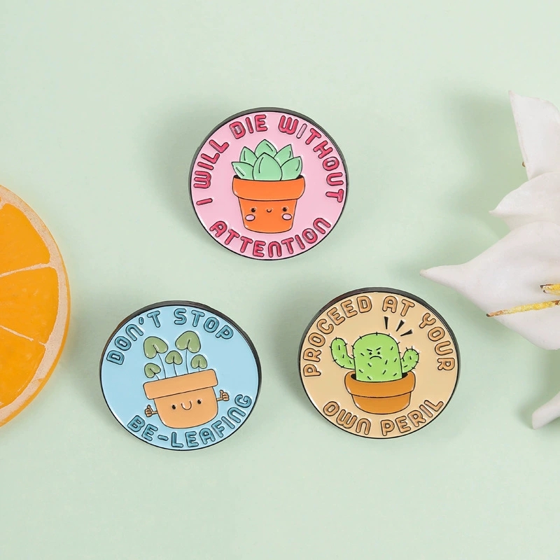 Potted Plant Enamel Brooch Mon - Aloe Vera Pot review and price