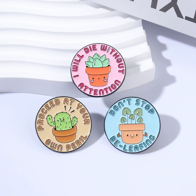 Potted Plant Enamel Brooch Mon - Aloe Vera Pot review and price