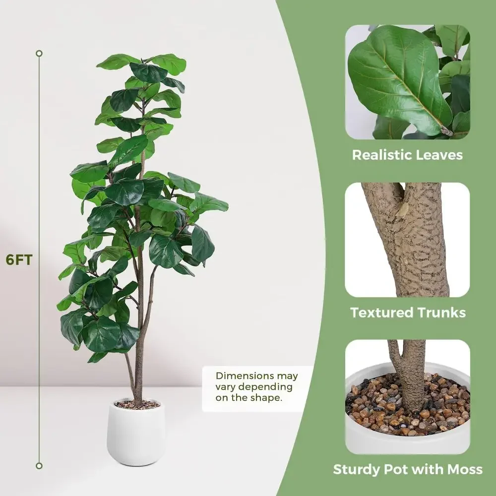Artificial Large Ficus Lyrata  - Ficus Lyrata Tree review and price