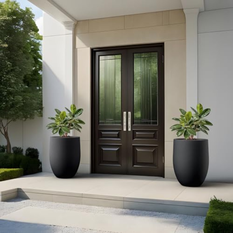 Tall Concrete Planter 21.7-Inc - Aloe Vera Pot review and price